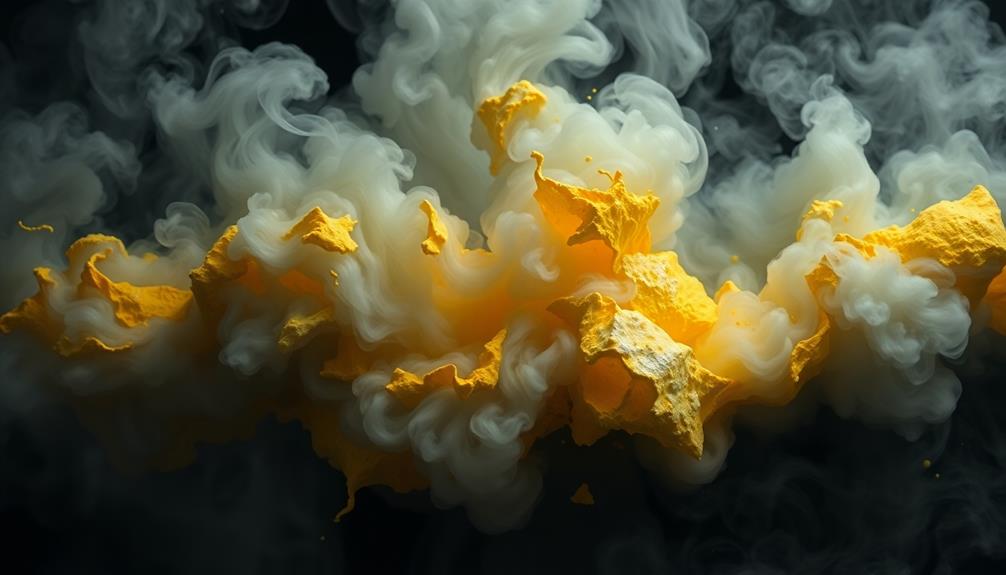 distinct chemical pungent odor