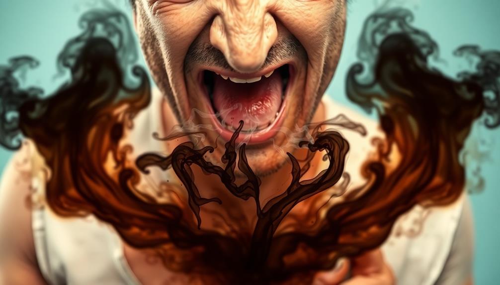 foul sour acidic odor