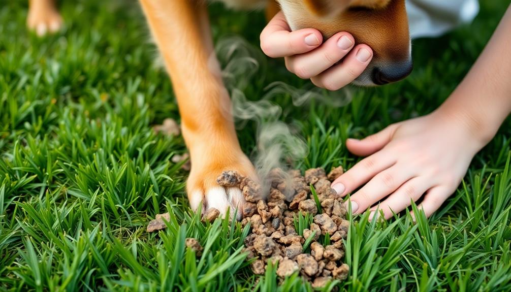 giardia infected dog feces odor