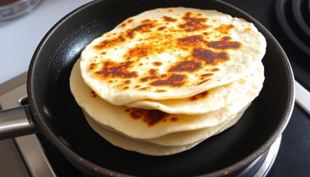 heat tortillas in pan