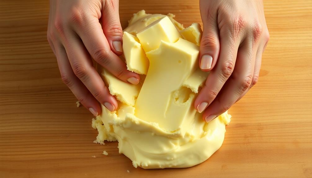 knead butter until smooth