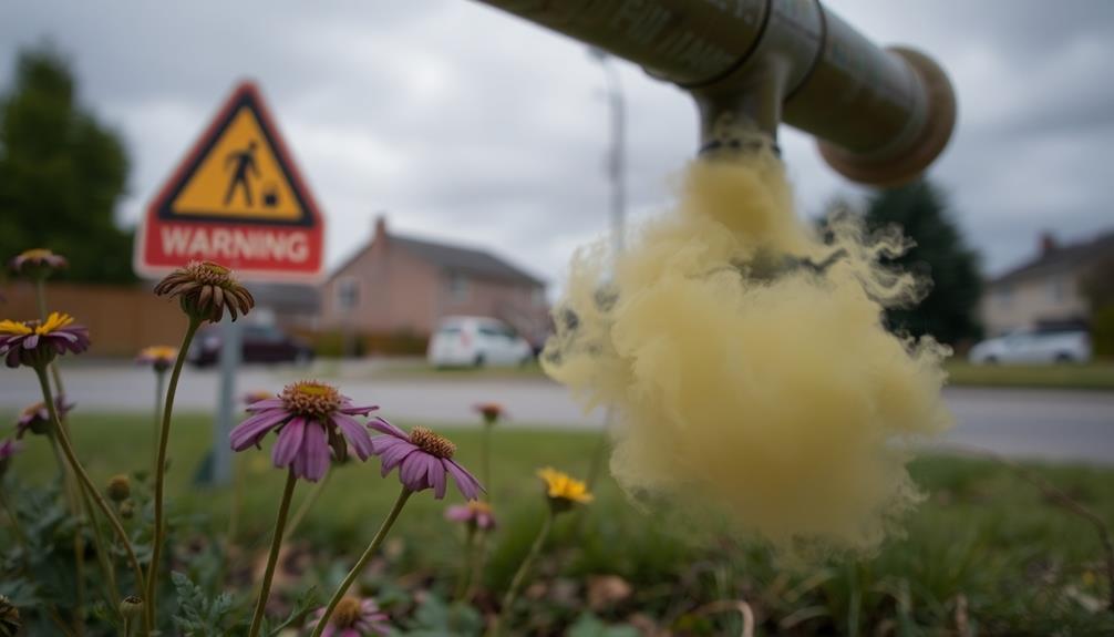 rotten eggs odor warning