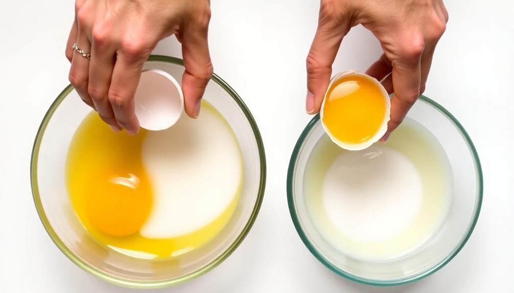 separate egg yolks whites