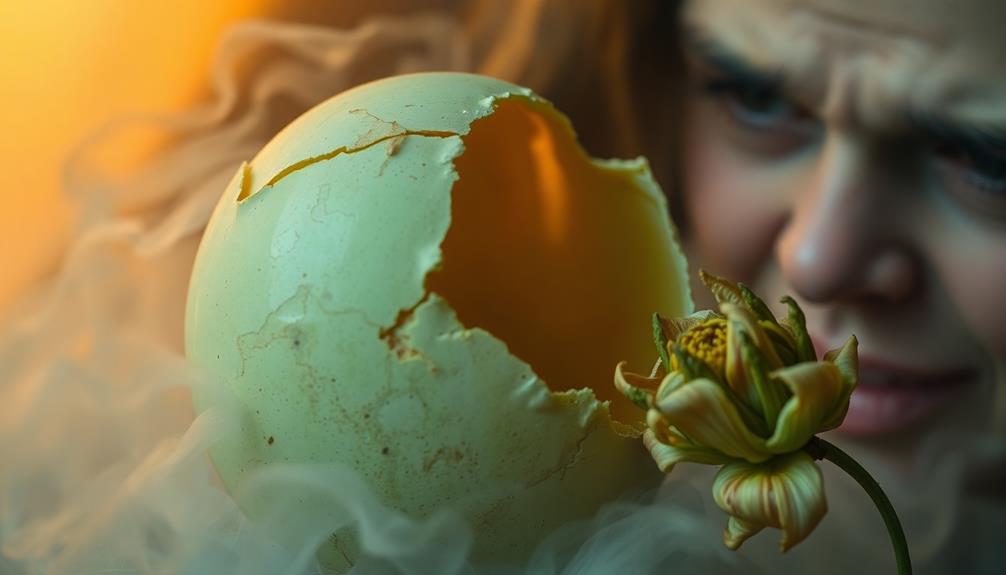 sour sulfuric rotten odor