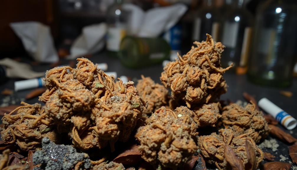 unpleasant skunky musty odor