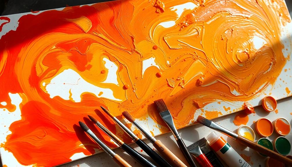 vibrant orange artistic expression