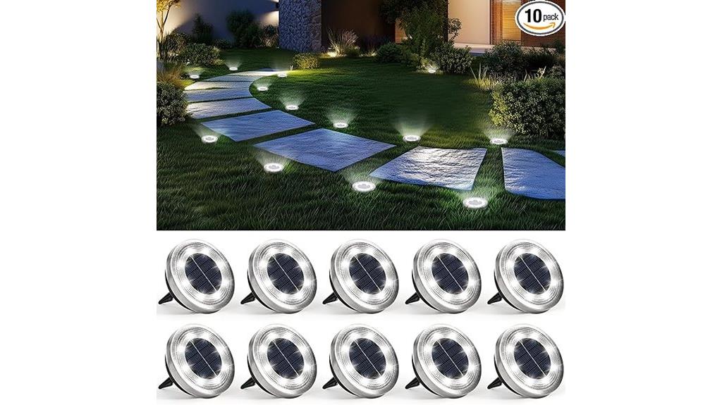 10 pack solar ground lights