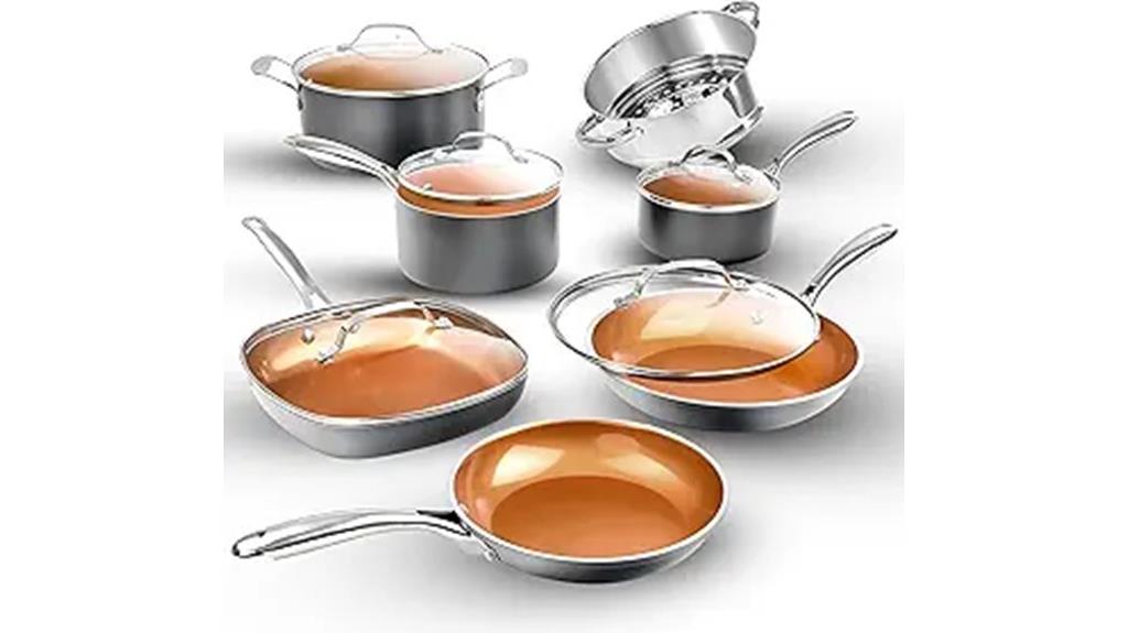 12 piece ceramic cookware set