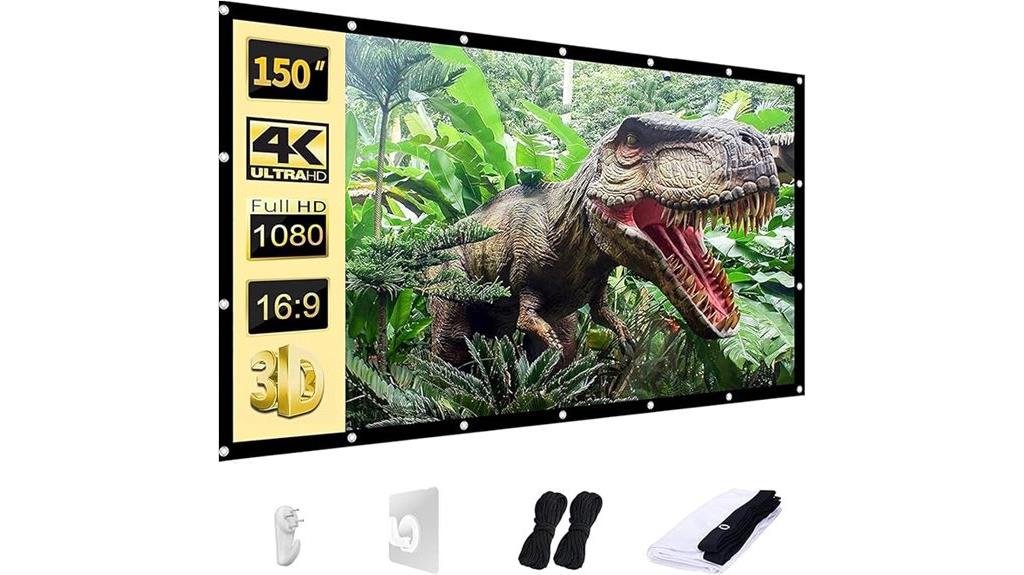 150 inch outdoor projector screen