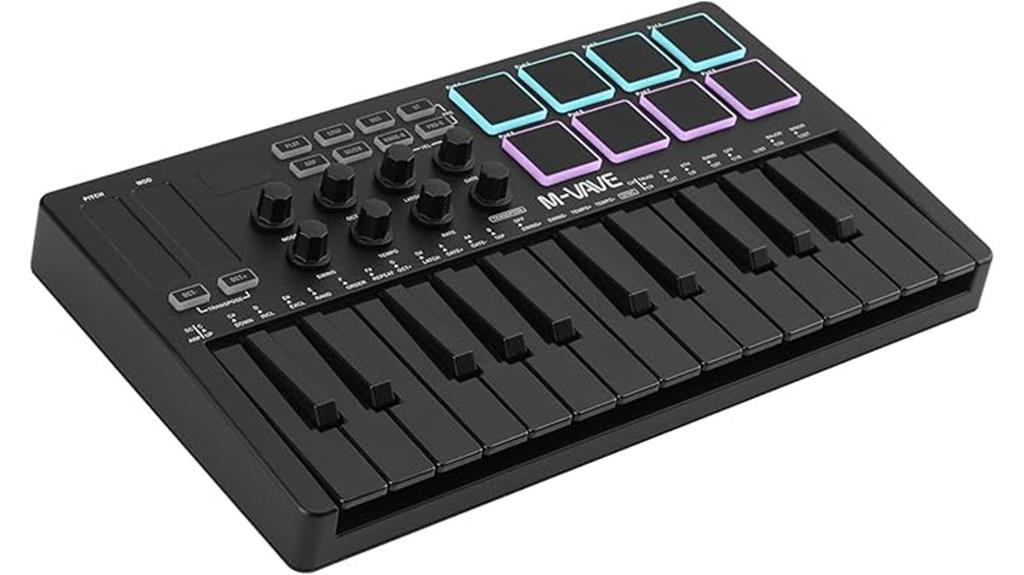 25 key bluetooth midi controller