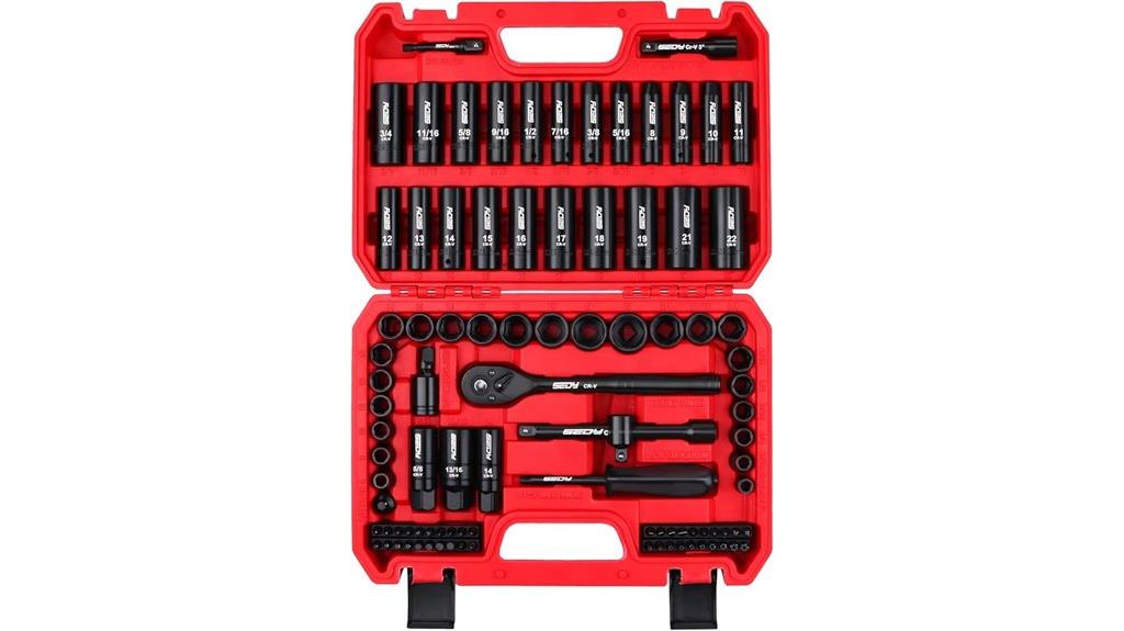 96 piece impact socket set
