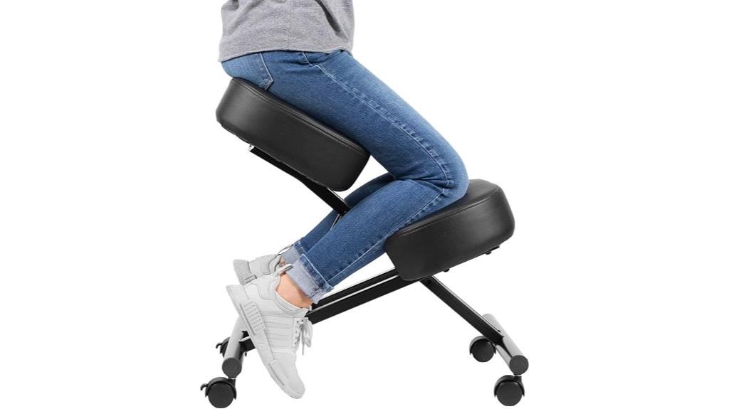 adjustable casters kneeling chair