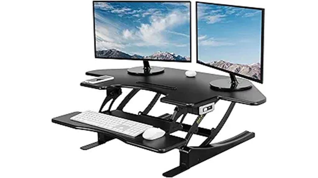 adjustable corner desk converter