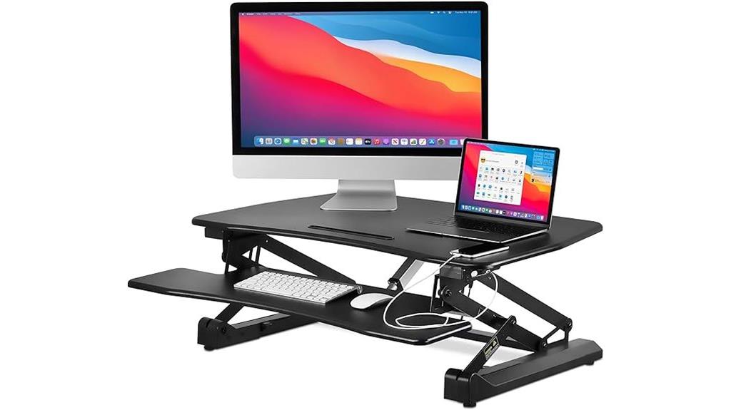 adjustable desk with usb