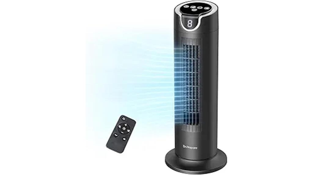 adjustable remote controlled tower fan