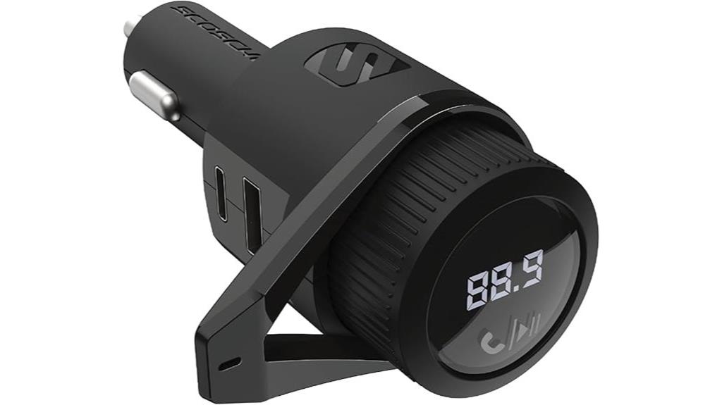 bluetooth car transmitter with dual usb