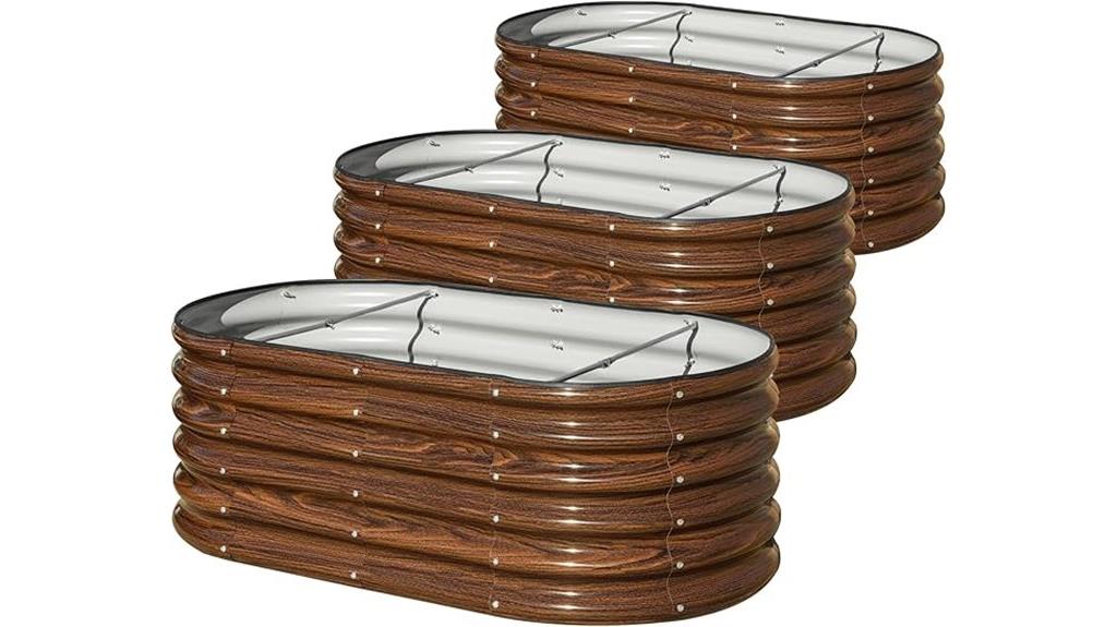 brown 4x2x1 5ft garden bed