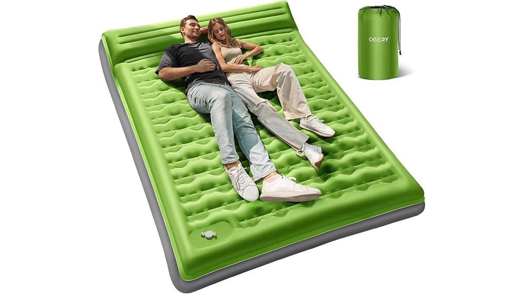 camping pad with pillow