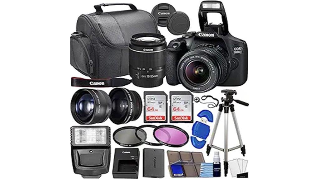 canon dslr with three lenses