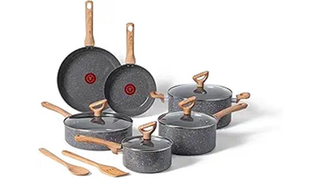 ceramic 12 piece cookware set