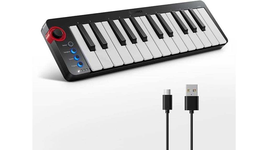 compact 25 key midi keyboard