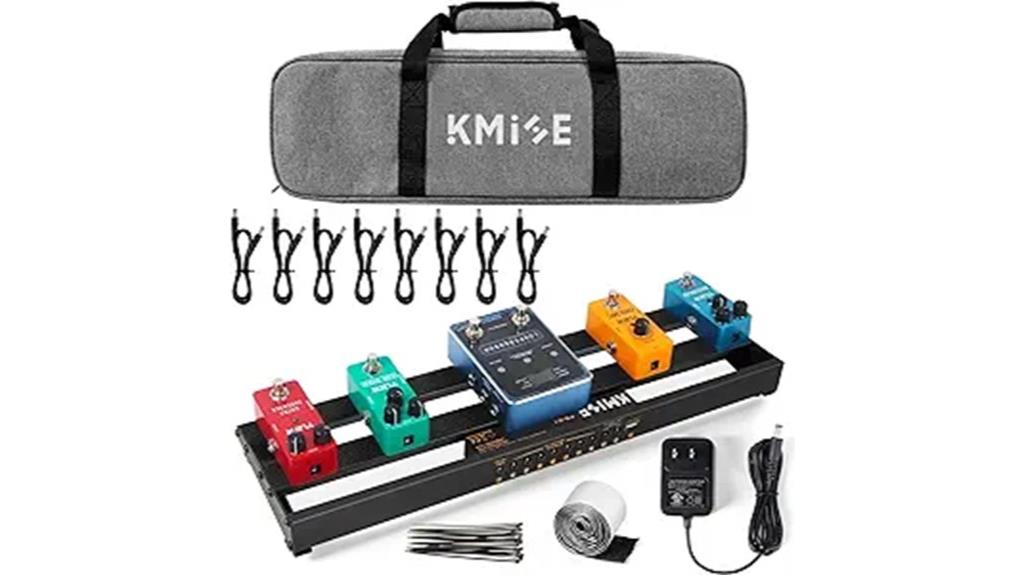 compact black pedalboard