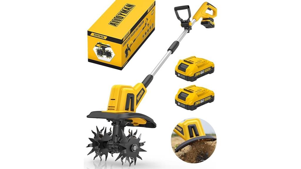 cordless tiller with batteries