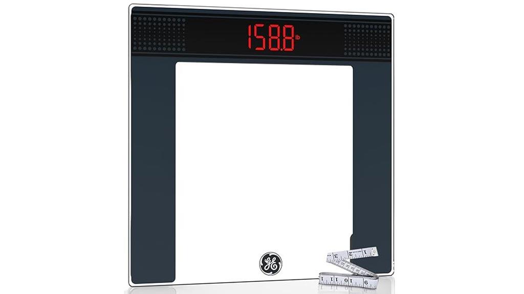 digital bathroom scale with tape