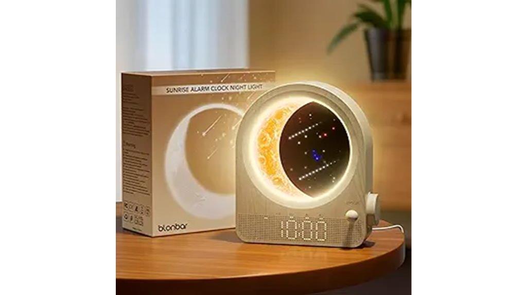 dimmable moon lamp alarm