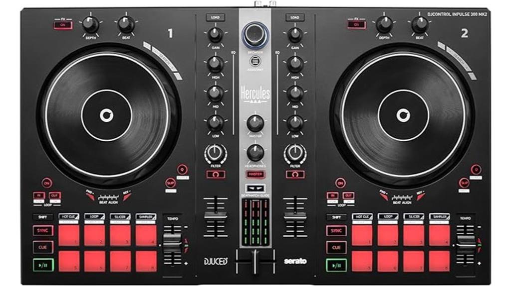 dj controller with lighting