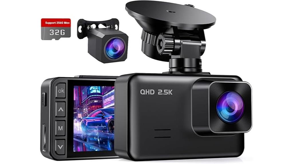 dual 2 5k and 1080p dash cameras