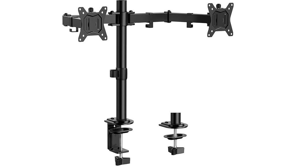 dual monitor adjustable mount