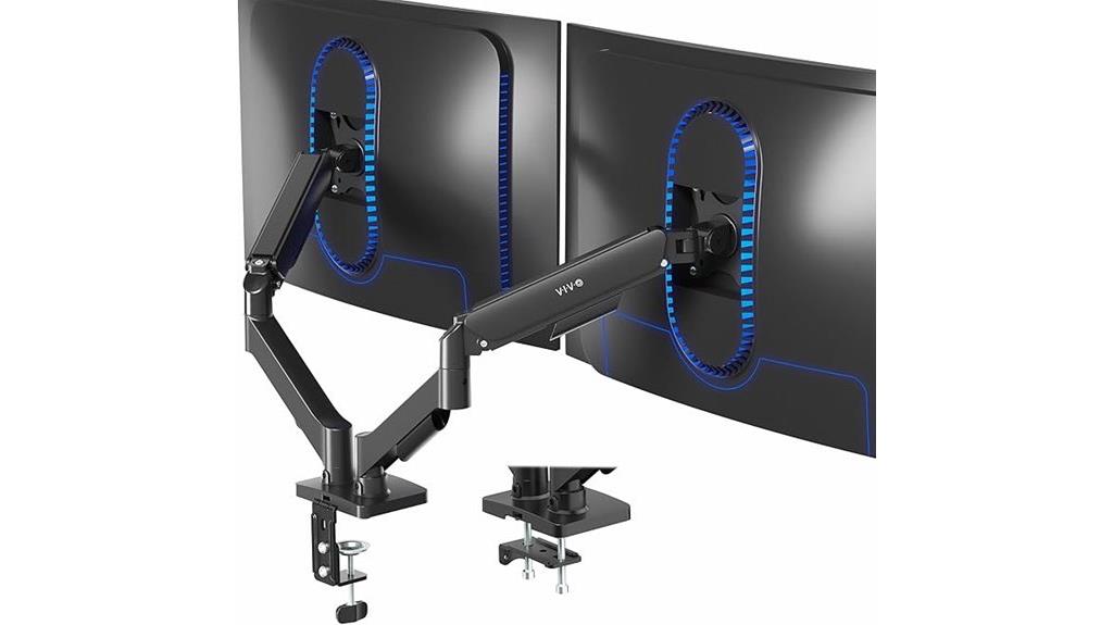 dual monitor desk mount