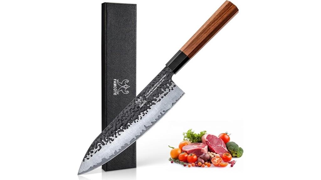 eight inch forged steel knife