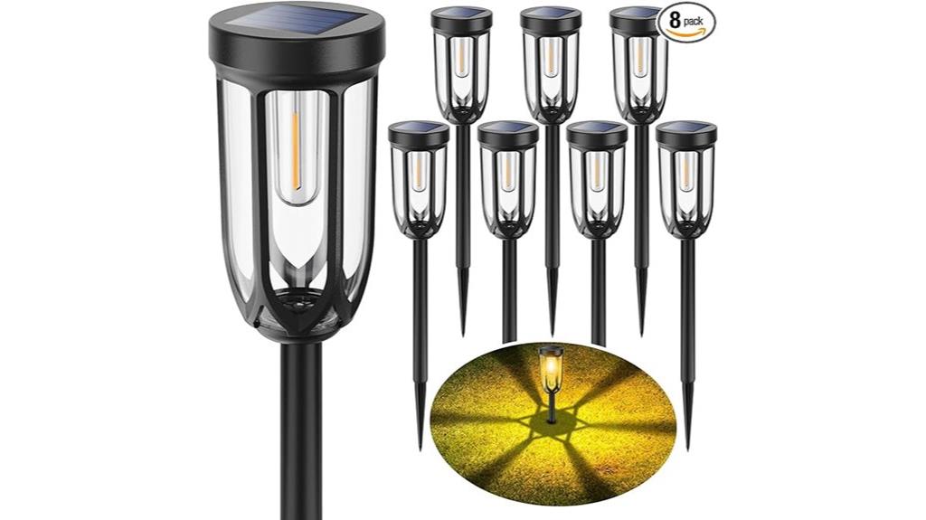 eight solar path lights