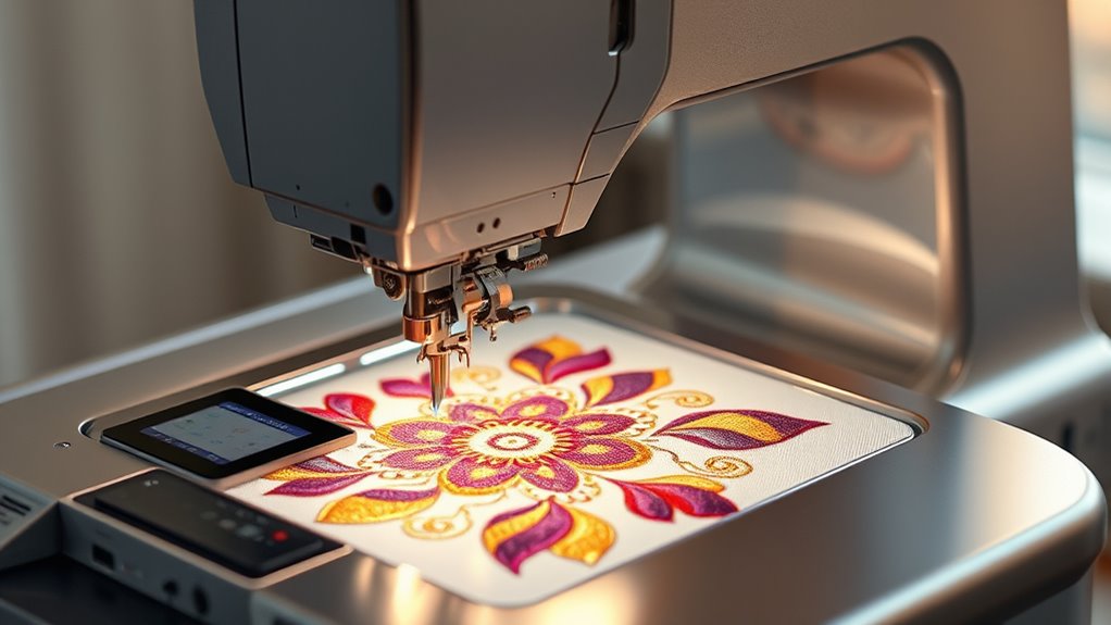 embroidery size and features