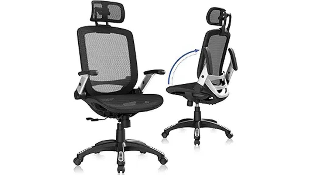 ergonomic chair with headrest