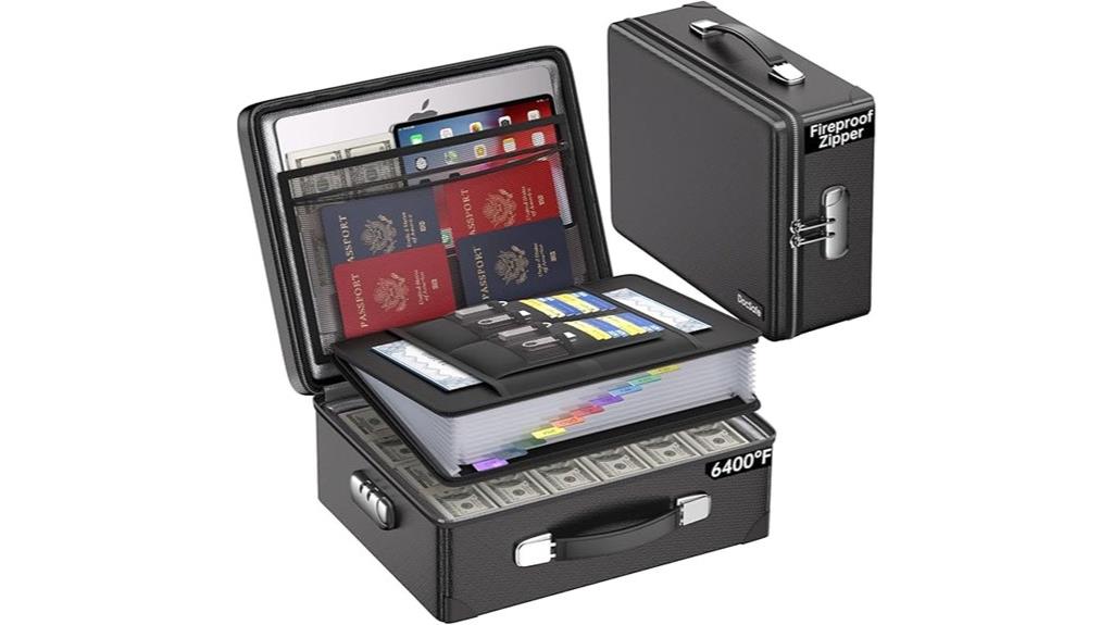 fireproof locking document box