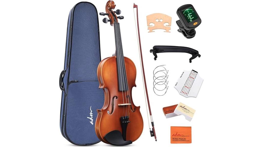 full size beginner wooden violin