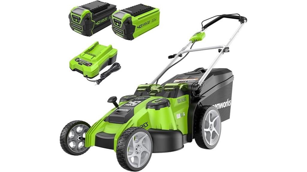 greenworks 40v twin mower