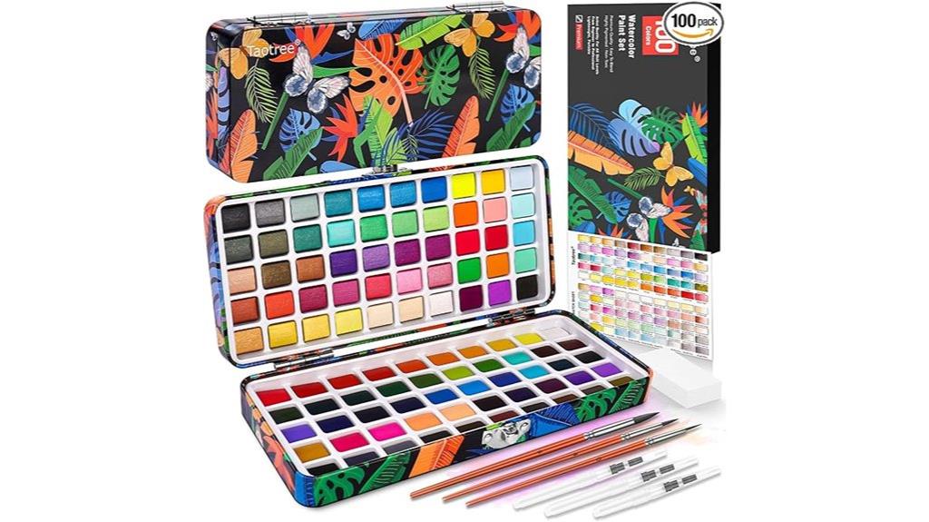hundred color watercolor set