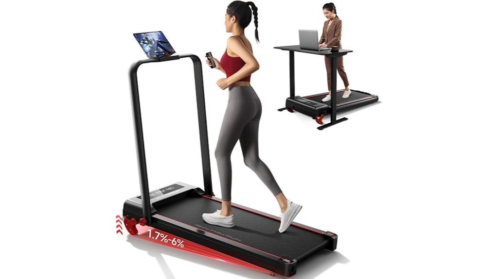 incline walking treadmill handle