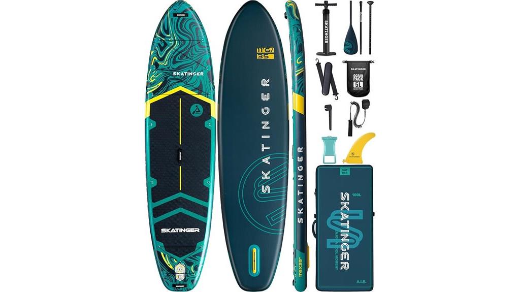 inflatable paddleboard with accessories