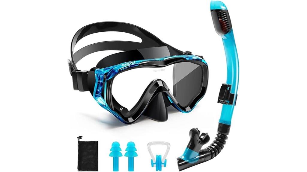 kid and adult snorkeling gear