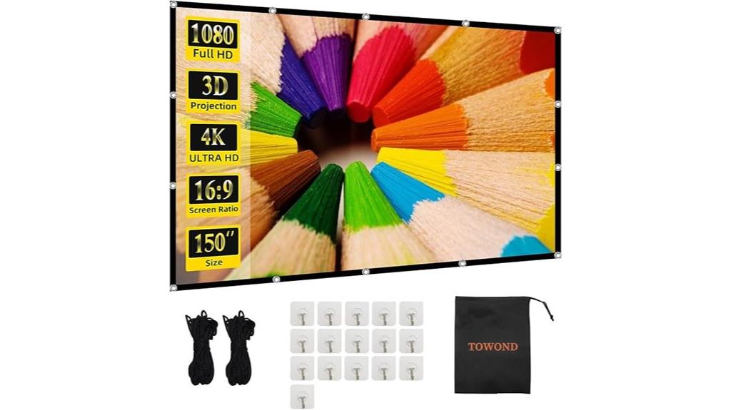 large indoor outdoor projector screen