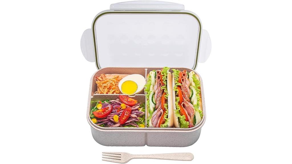 leak proof white bento