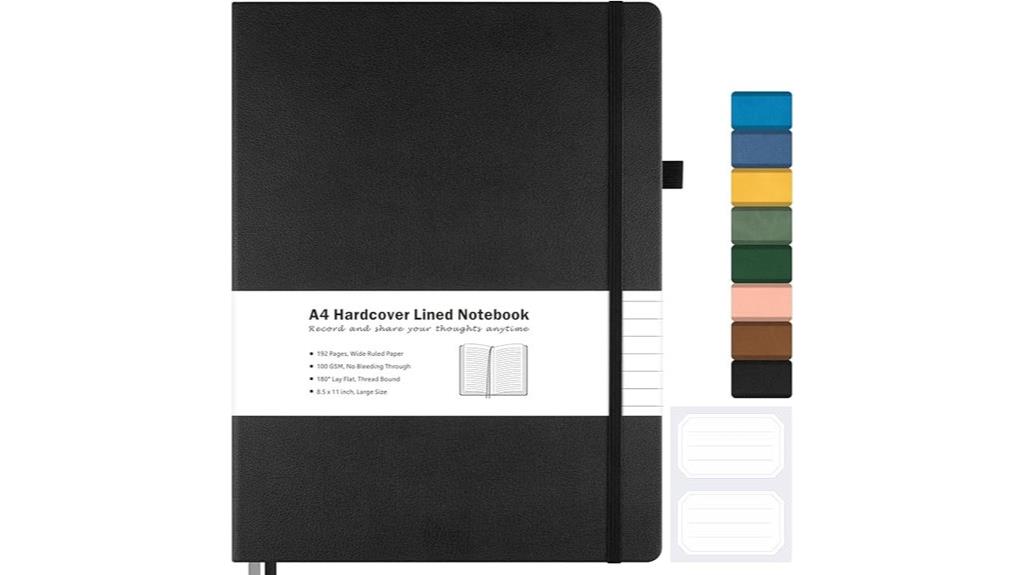 leather hardcover lined notebook