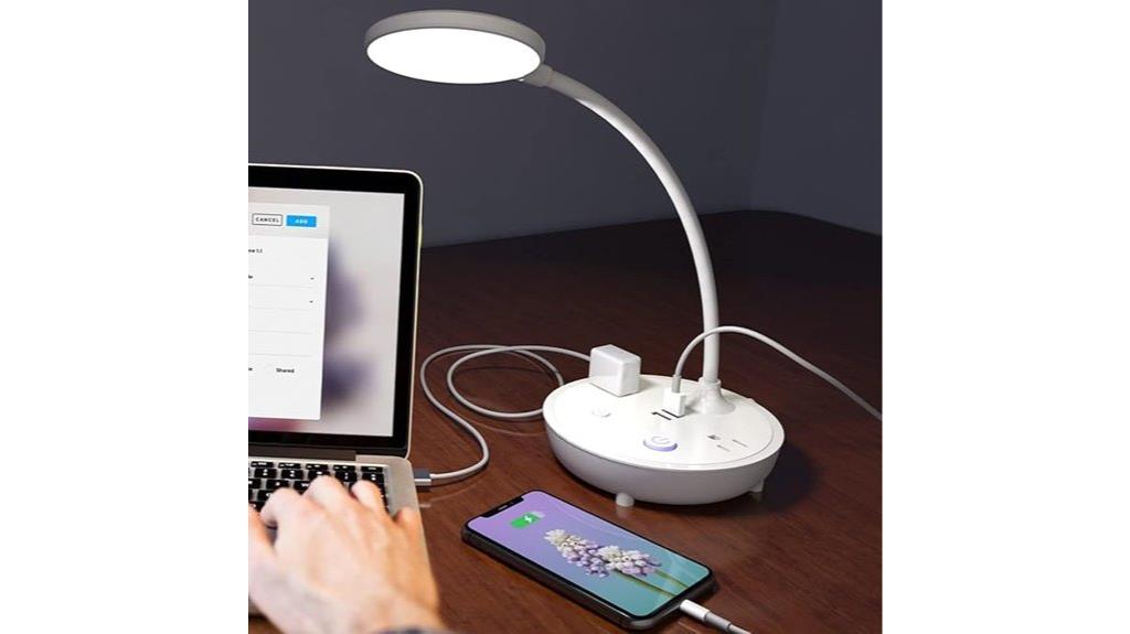 led desk lamp with outlets