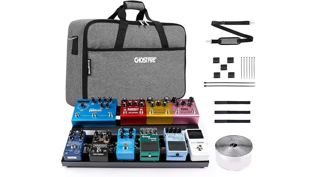 lightweight aluminum effect pedalboard