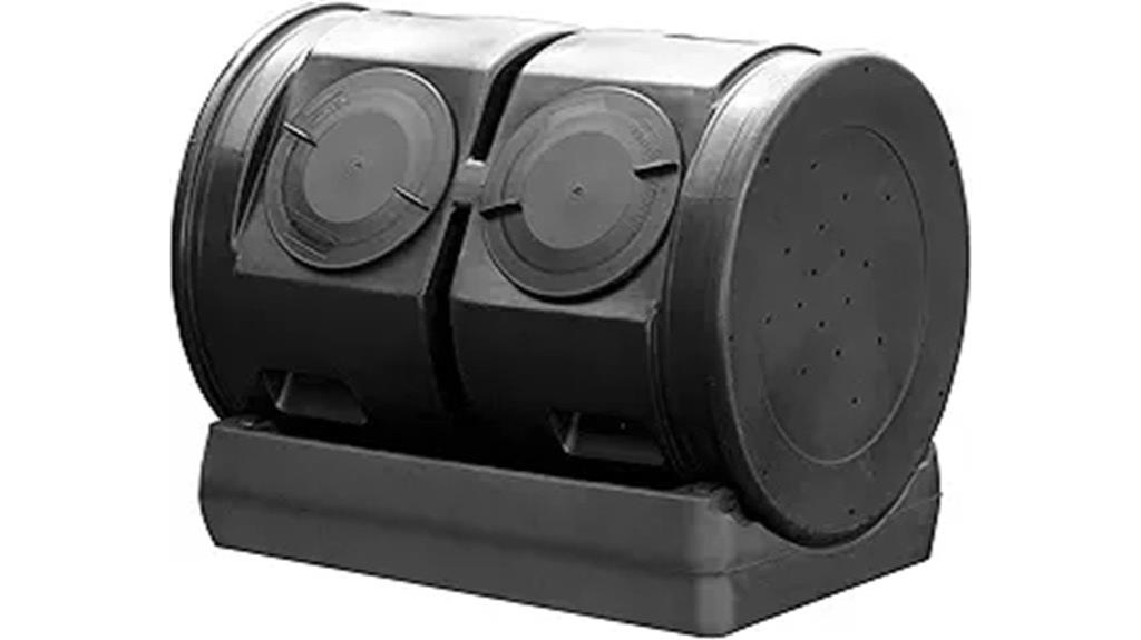 outdoor dual tumbler compost bin